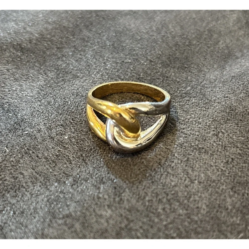 Gold & Silver Interlocking Ring Size 9